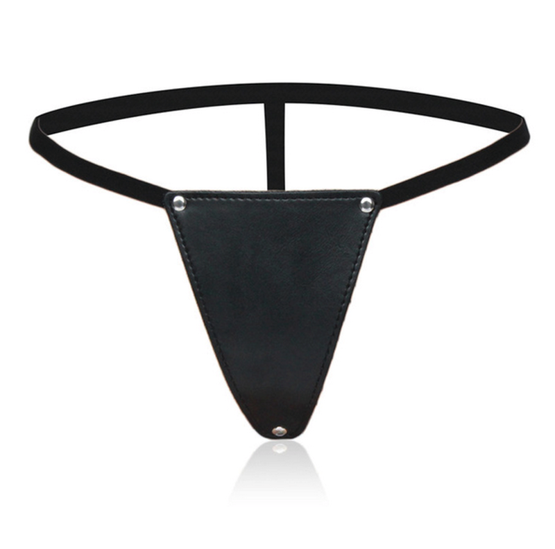 G-String Faux Leather Bikini Panty - - Her Fetish