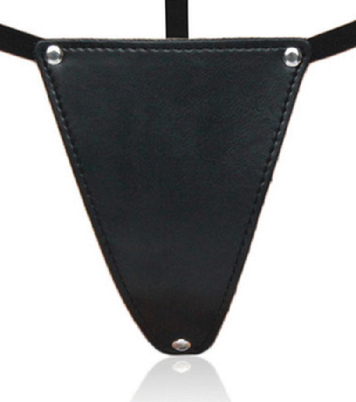 G-String Faux Leather Bikini Panty - - Her Fetish