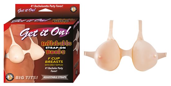 Get It On! Inflatable Boobs Strap-On - - Fancy Dress Ups