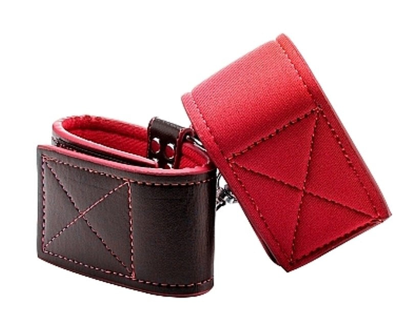 Ouch Reversible Ankle Cuffs Red - - Cuffs and Restraints