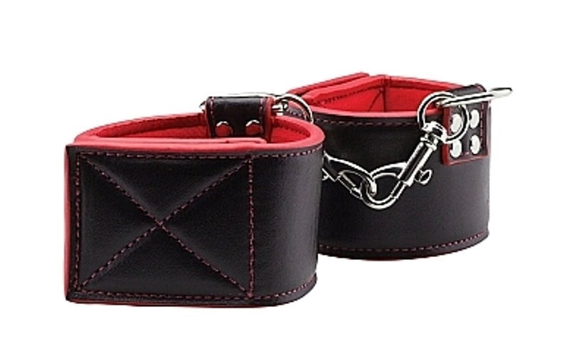 Ouch Reversible Ankle Cuffs Red - - Cuffs and Restraints