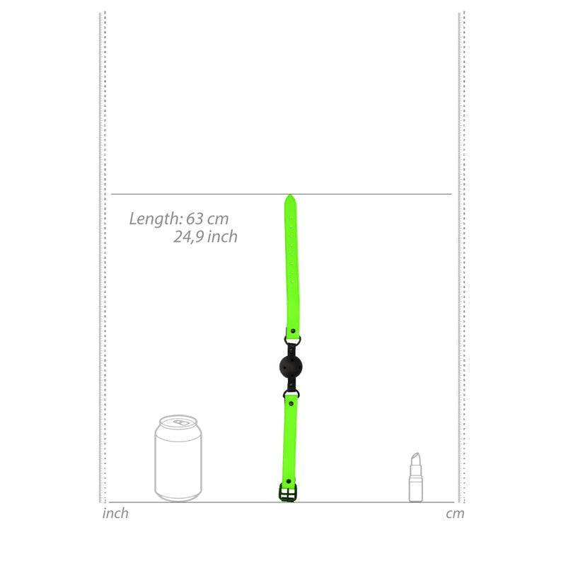 OUCH! Glow in Dark Breathable Ball Gag - Bondage Gags and Bits