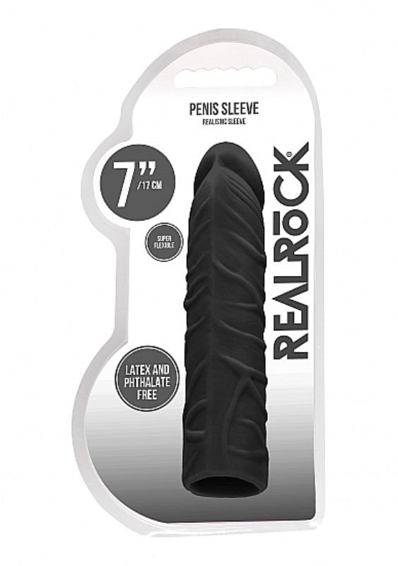 Realrock Skin Penis Sleeve 7 inch - - Penis Sleeves and Extenders
