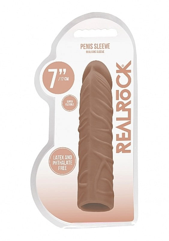 Realrock Skin Penis Sleeve 7 inch - - Penis Sleeves and Extenders