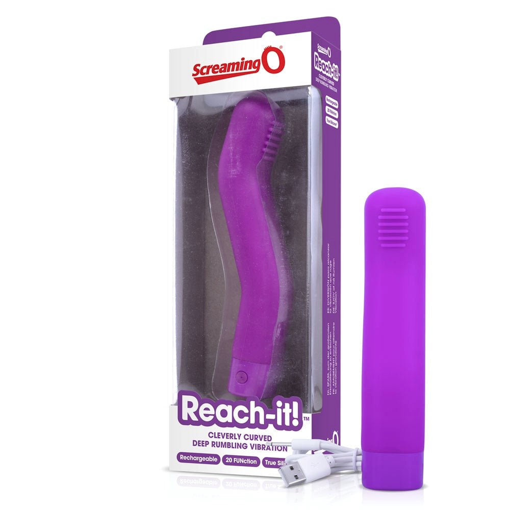 Screaming O Charged Reach-it G-Spot Vibrator Purple (6 Pack) - - G-Spot Vibrators