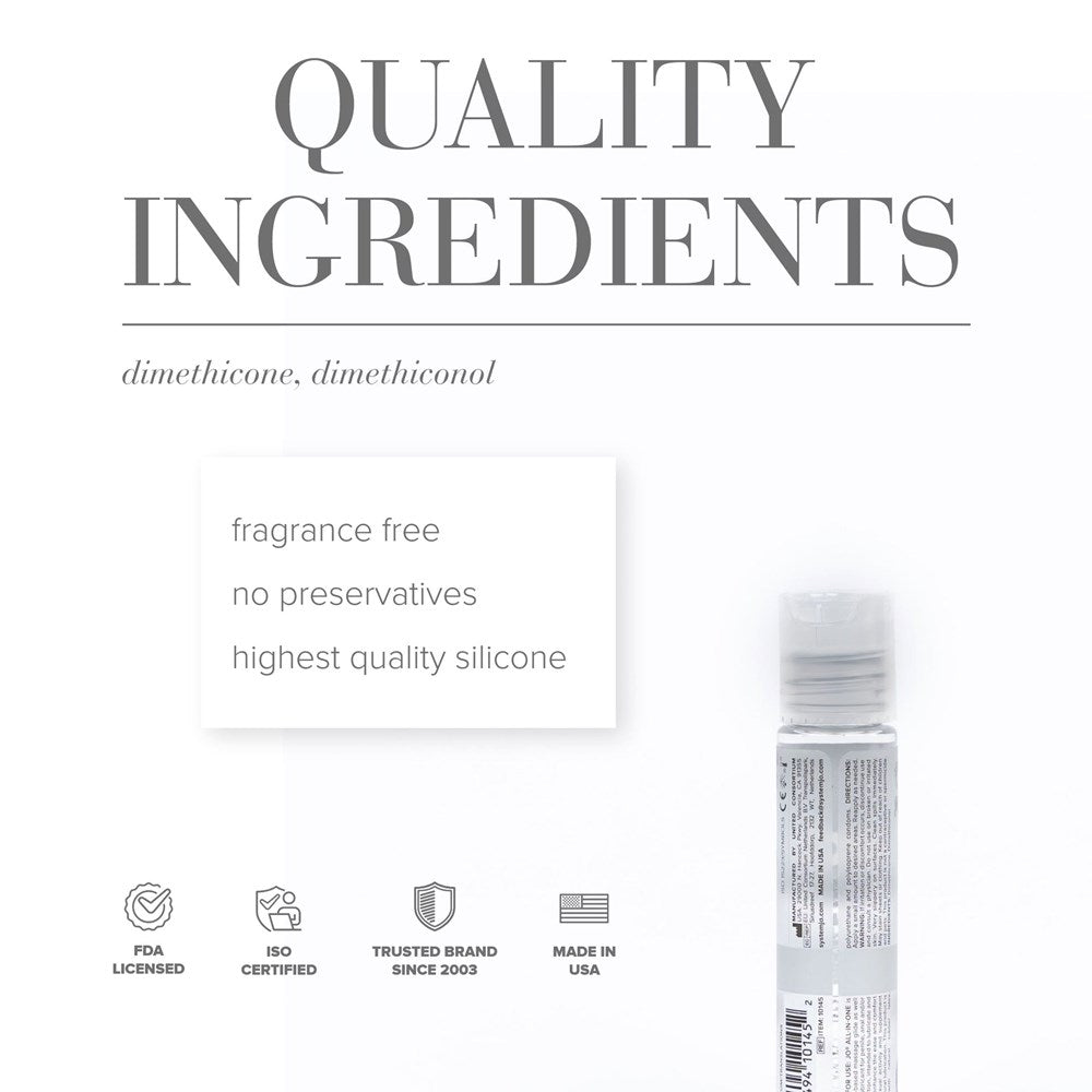System JO All In One Massage Glide Fragrance Free Sensual Oil 30ml - - Silicone Based Lubes
