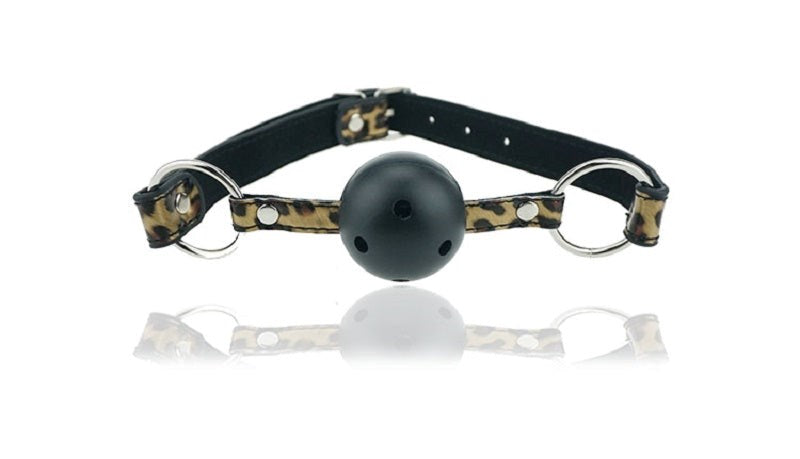 Wild Leopard Ball Gag - - Bondage Gags and Bits