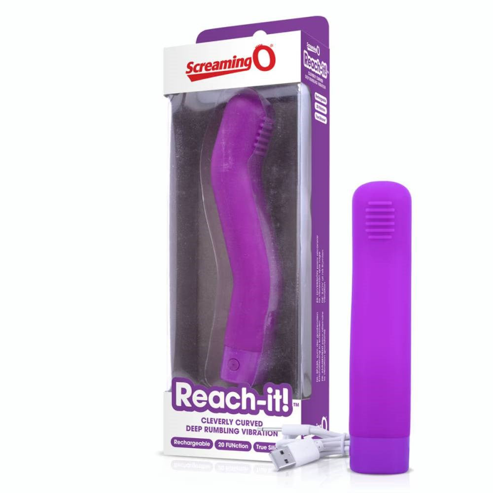 Screaming O Charged Reach-it Rechargeable Curved Vibrator - - G-Spot Vibrators