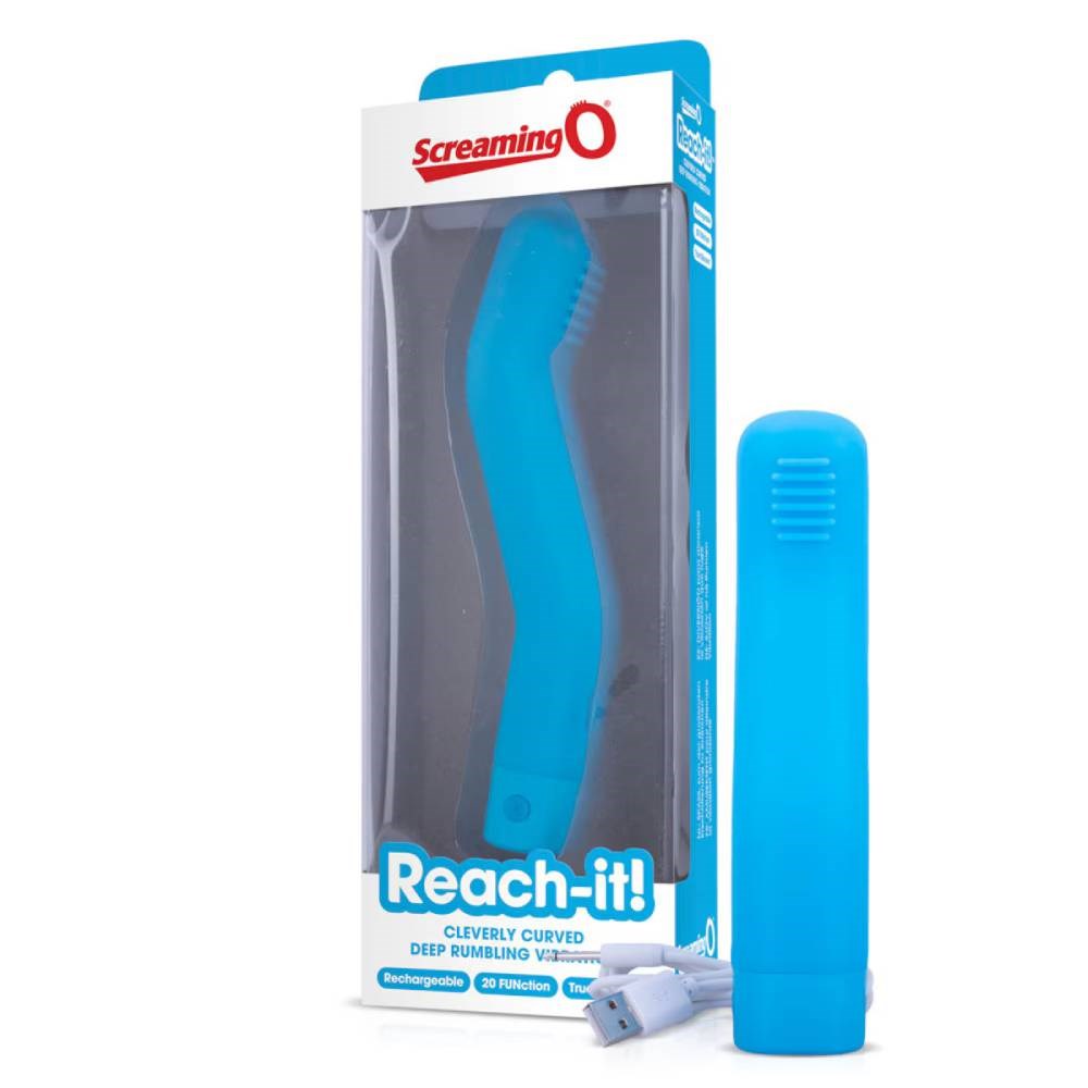 Screaming O Charged Reach-it Rechargeable Curved Vibrator - - G-Spot Vibrators