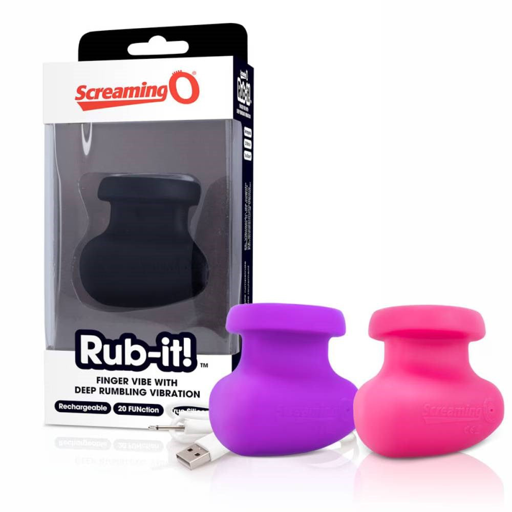Screaming O Charged Rub-it Rechargeable Finger Vibrator 6 Pack - - Finger and Tongue Vibrators