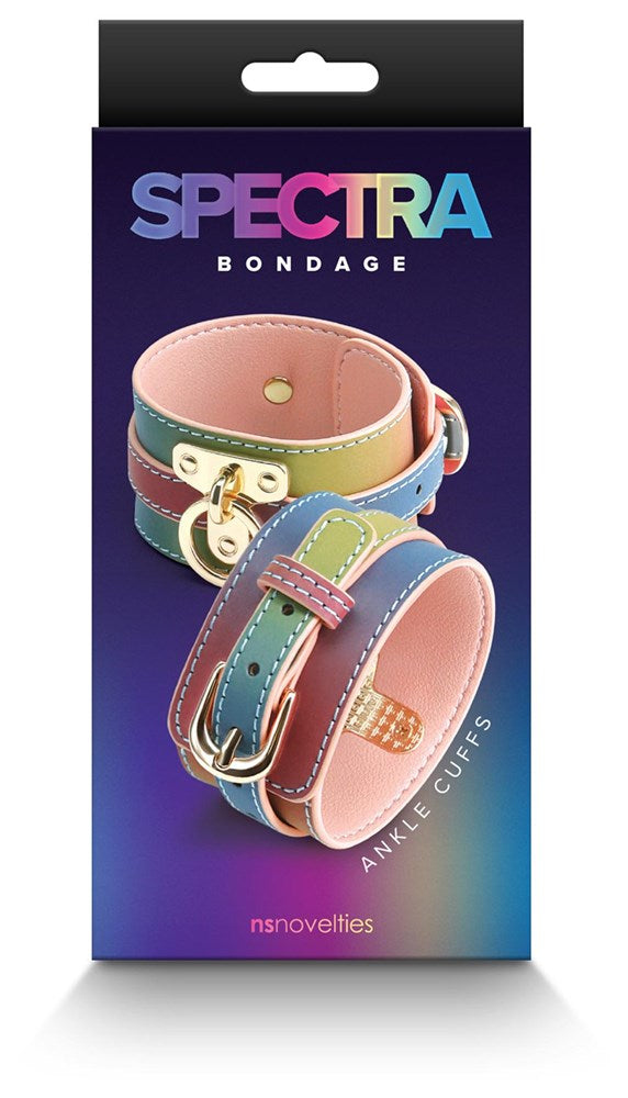 NS Novelties Spectra Bondage Ankle Cuff Rainbow - Collars and Leads