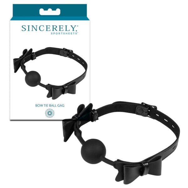 Sportsheets Sincereley Bow Tie Ball Gag - Bondage Gags and Bits
