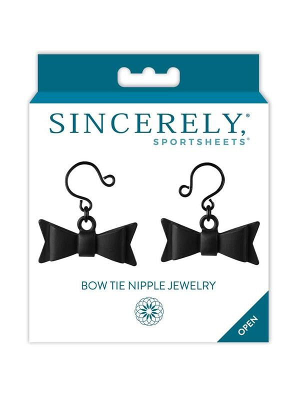 Sportsheets Sincerely Bow Tie Adjustable No Pierce Nipple Jewelry - - Breast and Nipple Toys