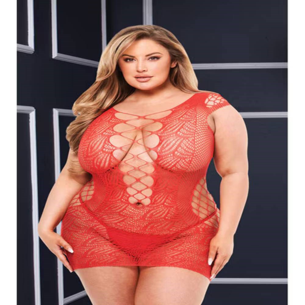 Baci Corset Front Lace Womens Intimate Mini Dress Queen - - Bustiers and Corsets