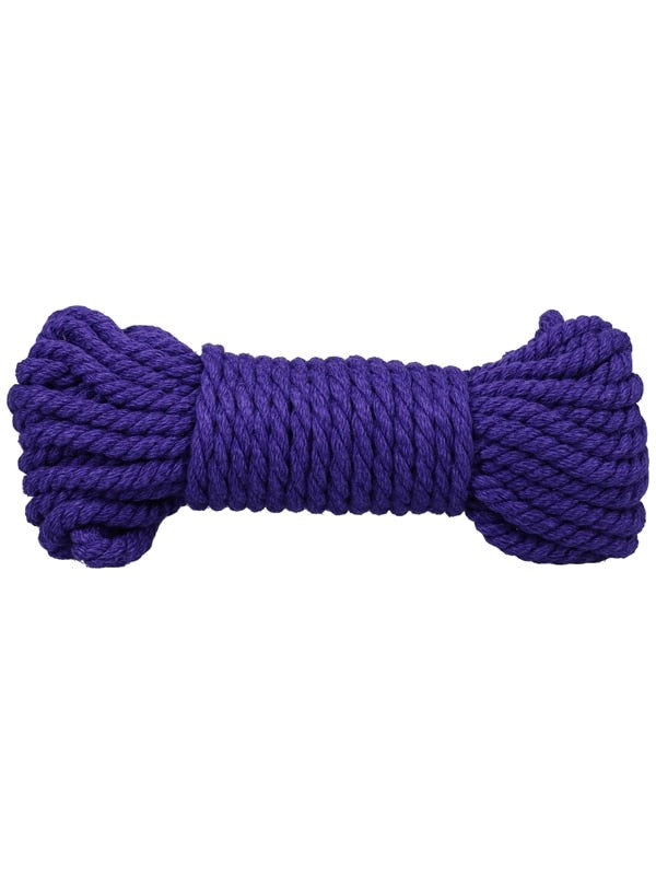 Kink Merci Bind and Tie 6mm Bondage Rope 30 Feet Violet - Cuffs and Restraints