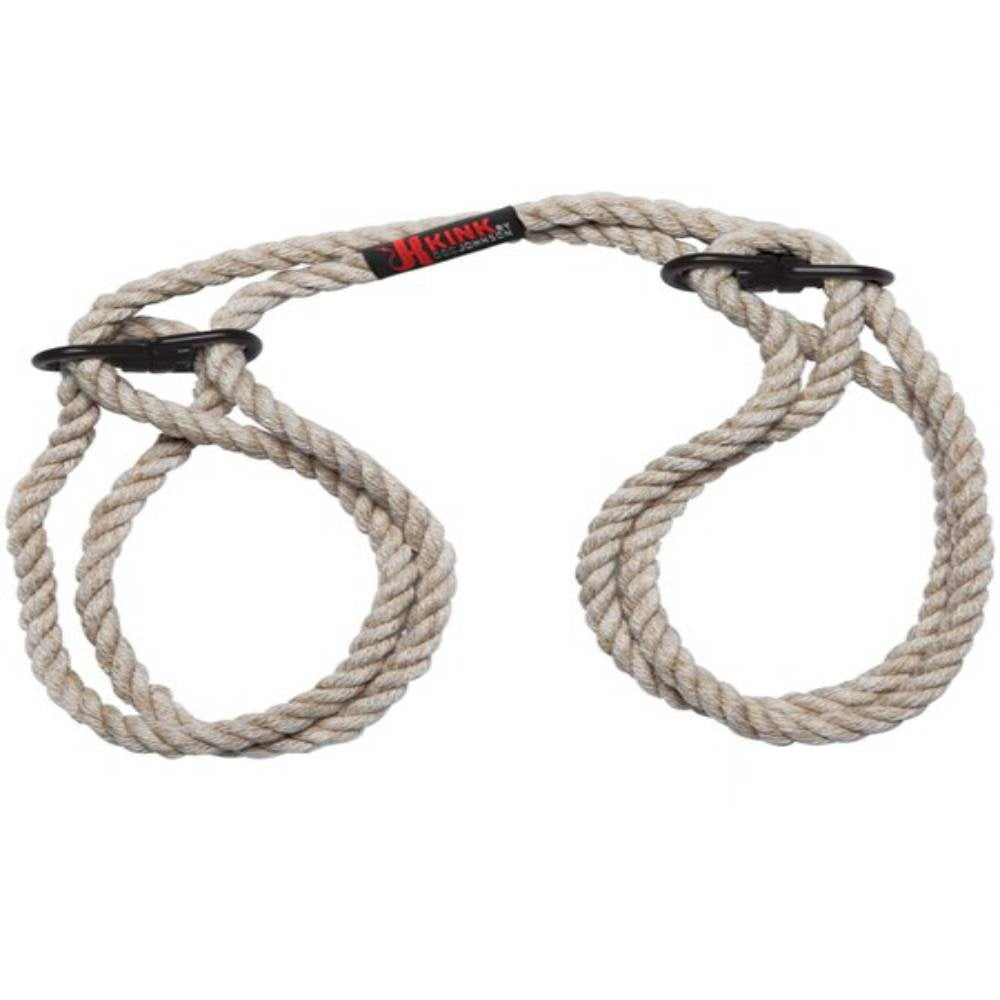 Kink Merci Bind and Tie 6mm Hemp BDSM Play Wrist or Ankle Cuffs - Cuffs and Restraints