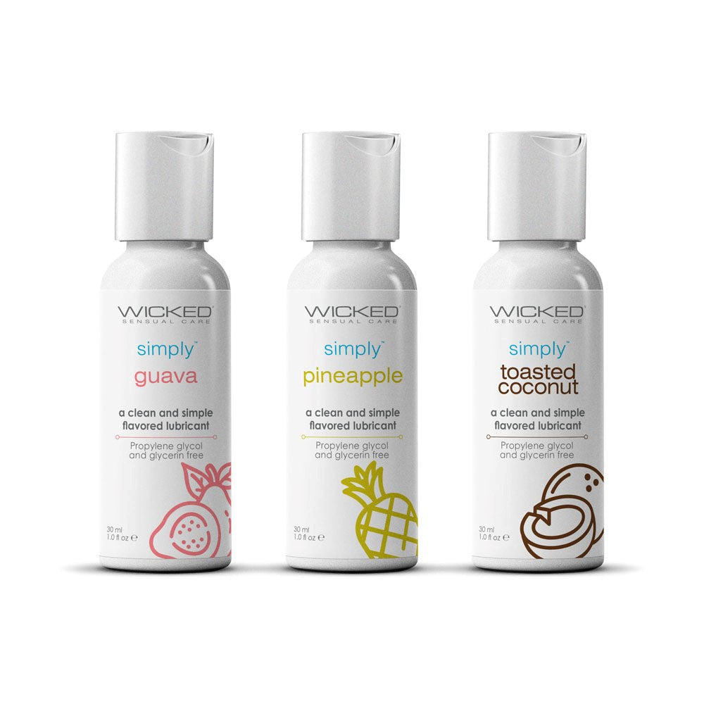 Wicked Simply Tropical Trio Flavoured Water Based Lubricants - Water Based Lubes