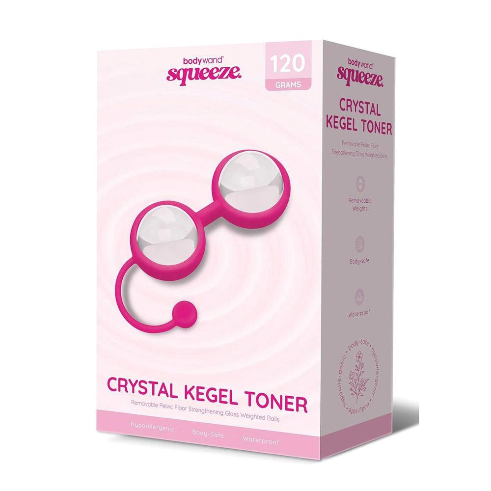Bodywand Squeeze Crystal Kegel Toner Glass Weighted Kegel Balls Set - - Love Eggs and Kegel Exercisers