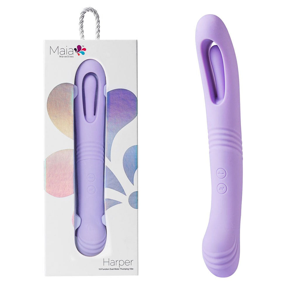 Maia HARPER USB Rechargeable G-Spot Vibrator Purple - - G-Spot Vibrators