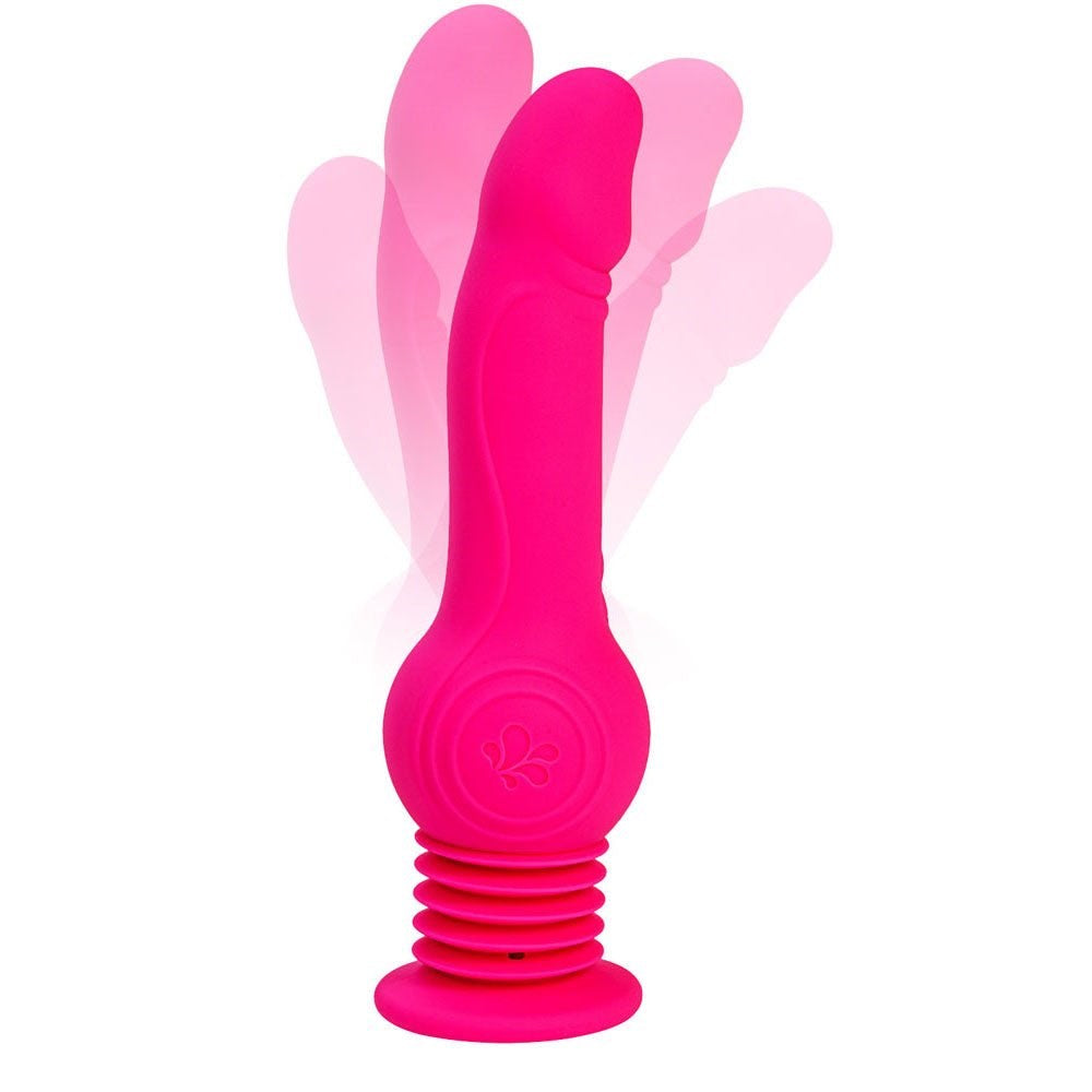 Maia TEGAN USB Rechargeable Jumping Vibrating Dong with Remote Pink - - Vibrating Dildos