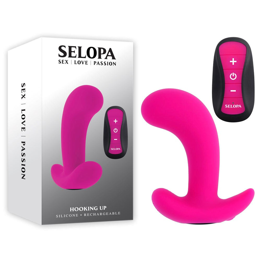 Selopa HOOKING UP USB Rechargeable Vibrator with Wireless Remote Pink - - Butt Plugs