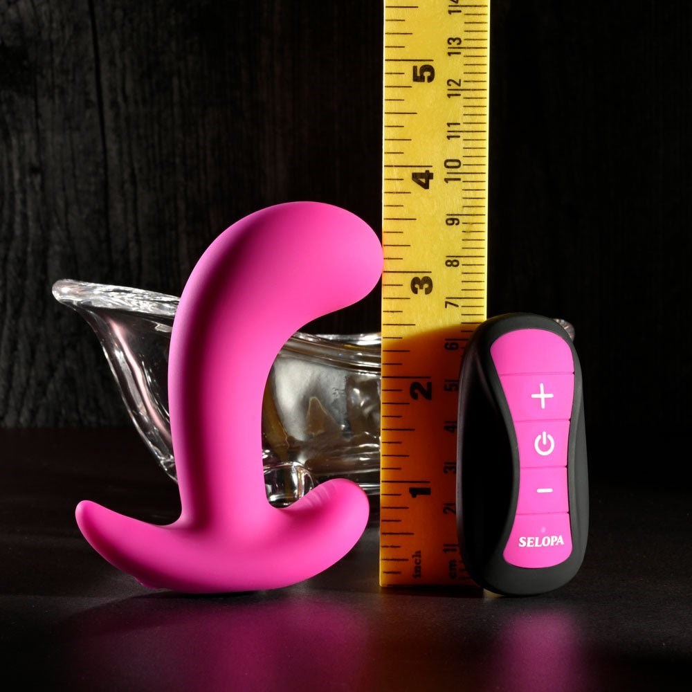 Selopa HOOKING UP USB Rechargeable Vibrator with Wireless Remote Pink - - Butt Plugs