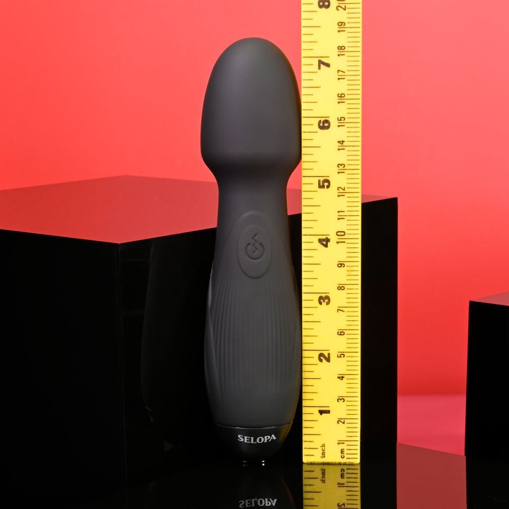 Selopa POWER TRIP USB Rechargeable Body Wand Massager Black - - Body Wands