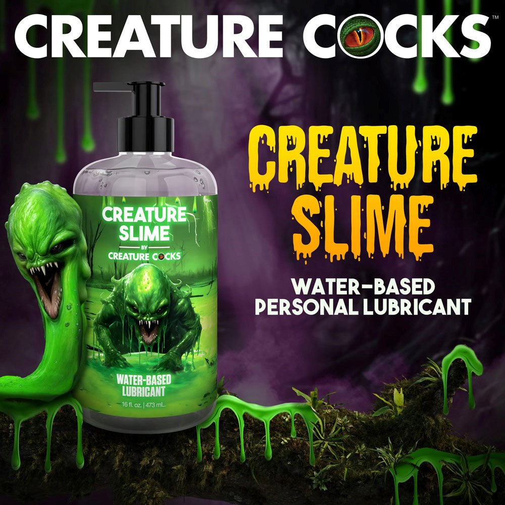XR Brands Creature Cocks Water-Based Lubricant Pump Bottle 473ml - Water Based Lubes
