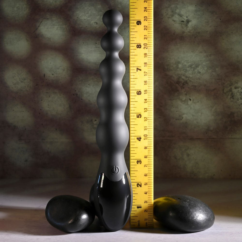 Zero Tolerance Backdoor Baton 24cm USB Rechargeable Vibrating Anal Bead Black - - Anal Beads and Balls