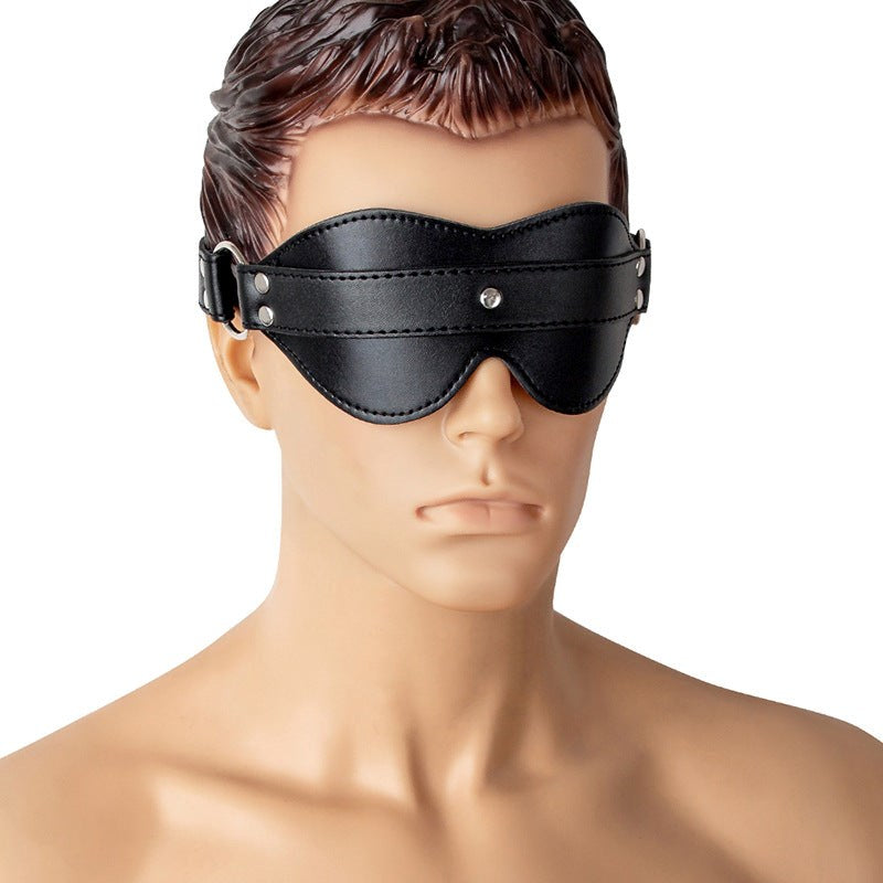 BDStyle Cingulum Stud Fancy Blindfold with D Ring - - Blindfolds And Masks