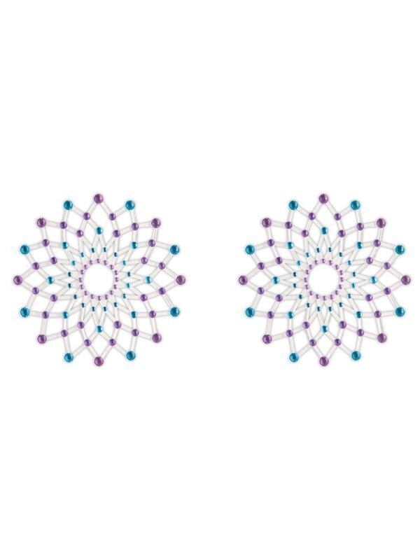 NS Novelties Pretty Pasties Charm II Nipple Cover Blue - - Breast and Nipple Toys