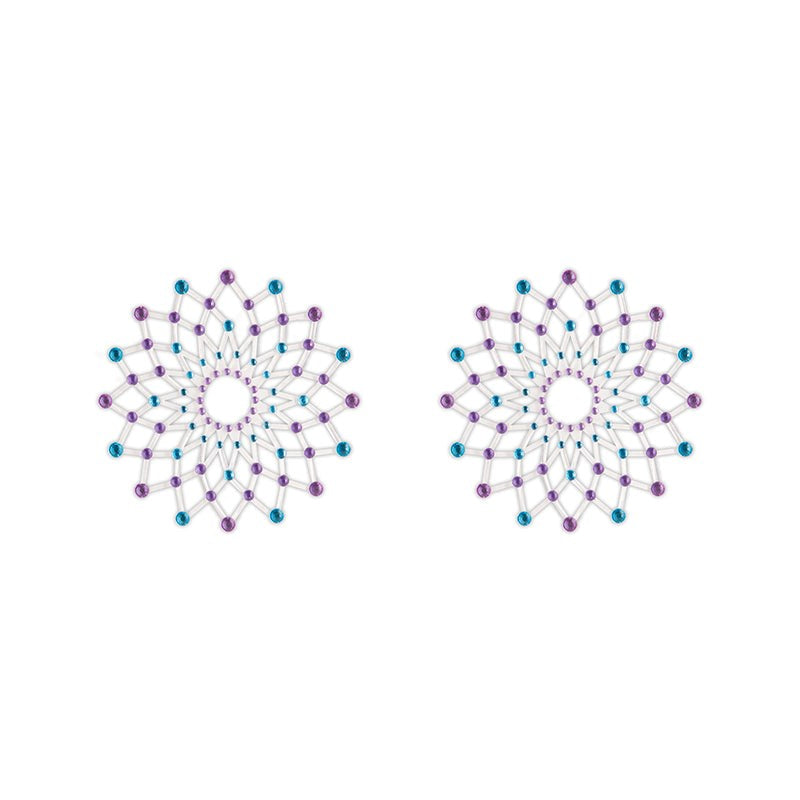 NS Novelties Pretty Pasties Charm II Nipple Cover Blue - - Breast and Nipple Toys