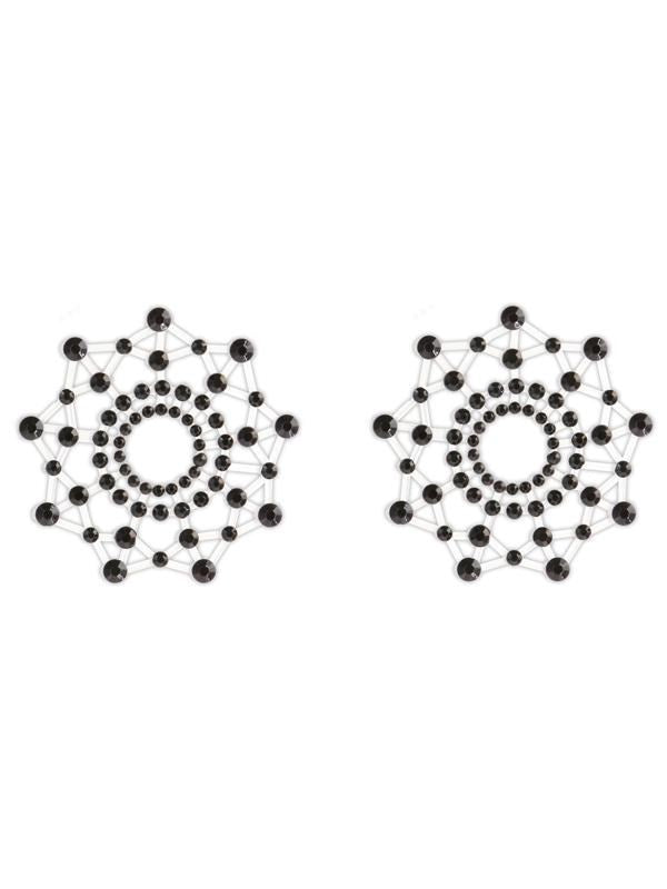 NS Novelties Pretty Pasties Charm III Nipple Cover Black - - Breast and Nipple Toys