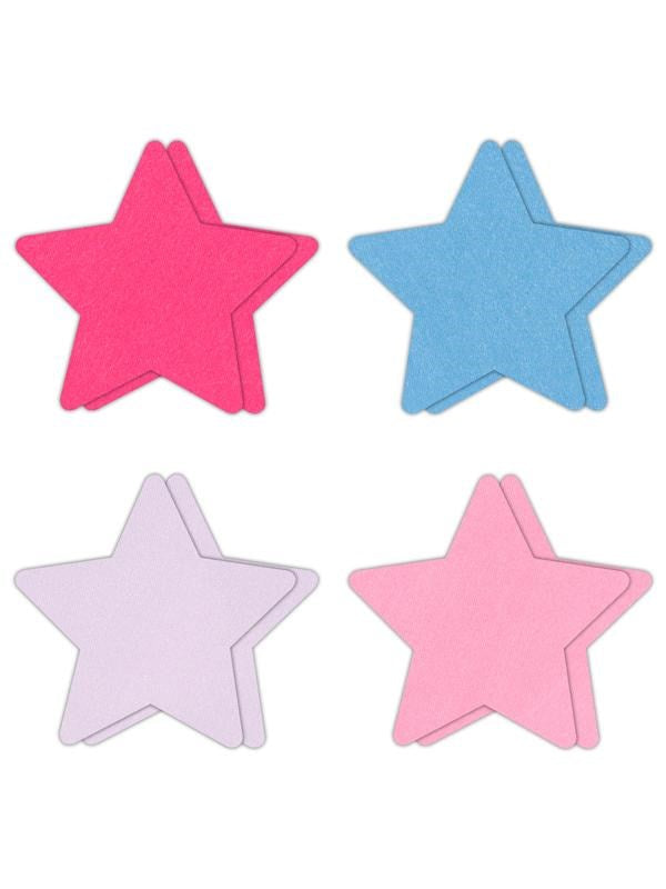 NS Novelties Pretty Pasties Star II Assorted Nipple Cover 4 Pairs - - Breast and Nipple Toys