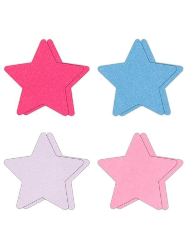 NS Novelties Pretty Pasties Star II Assorted Nipple Cover 4 Pairs - - Breast and Nipple Toys