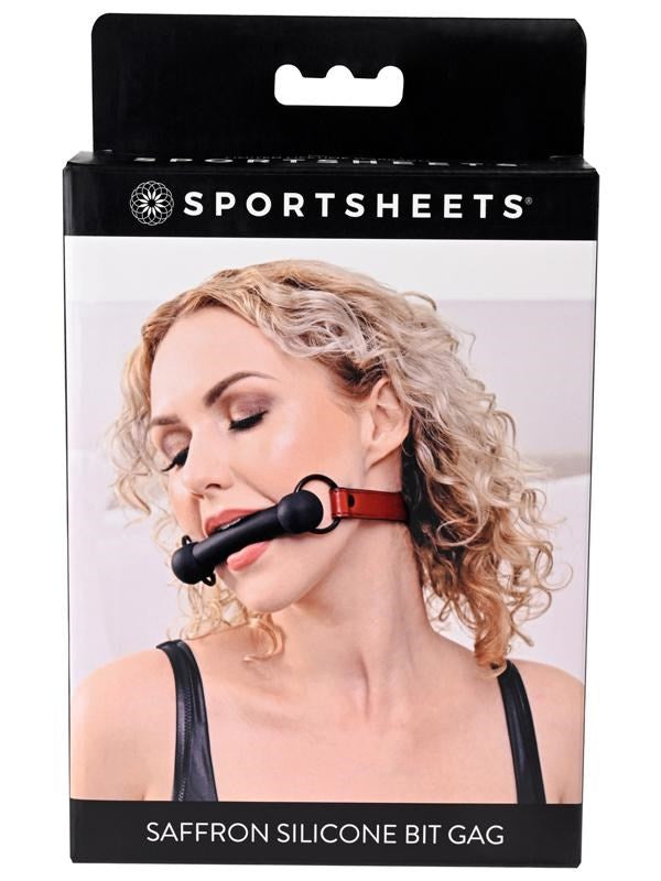Sportsheets Saffron Silicone Bit BDSM Gag - Bondage Gags and Bits