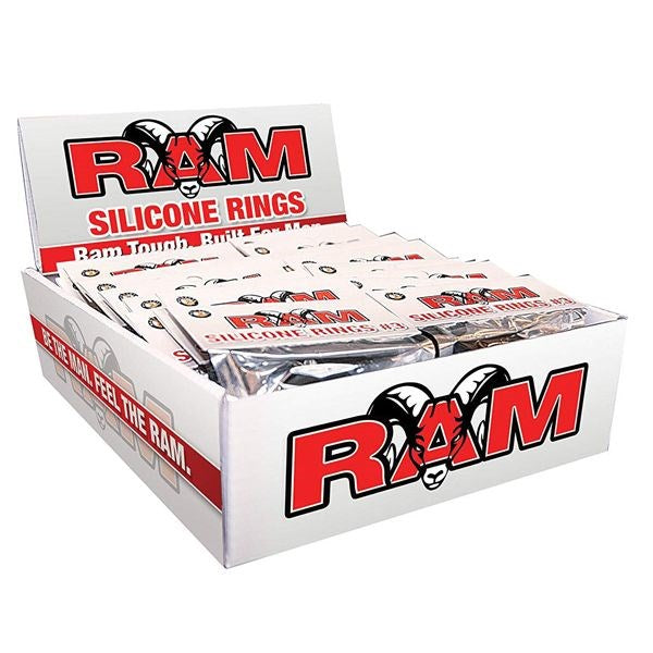 Nasstoys RAM 24 Silicone Rings Pop Box Cock Ring Set in Black Blue & Purple 3 Sizes - - Cock Ring Sets