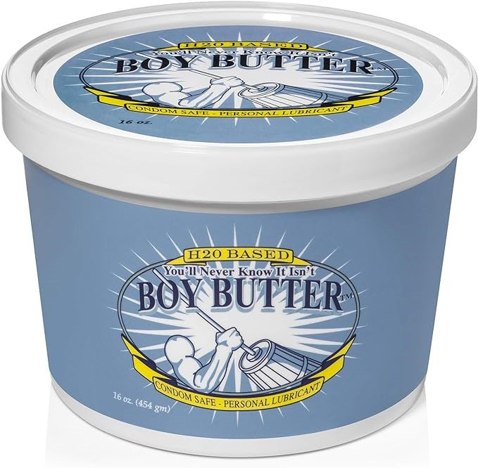 Boy Butter H2O Water Based Cream Lubricant 16 Oz Tub - - Water Based Lubes