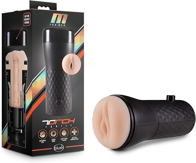 M for Men Torch Thrill Mens Masturbator Vanilla - - Masturbators and Strokers