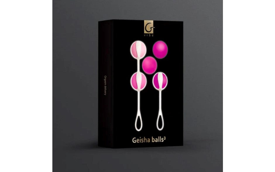 Gvibe Geisha Love Balls 3 Sugar Pink - - Love Eggs and Kegel Exercisers