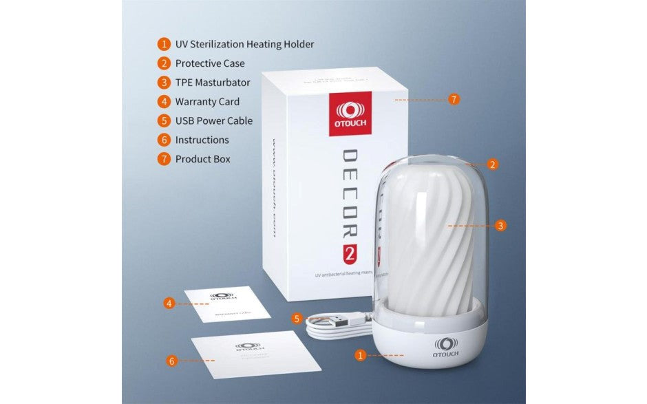 OTouch DECOR 2 Masturbator Sleeve With UV Sterilization & Heating Unit - - Masturbators and Strokers