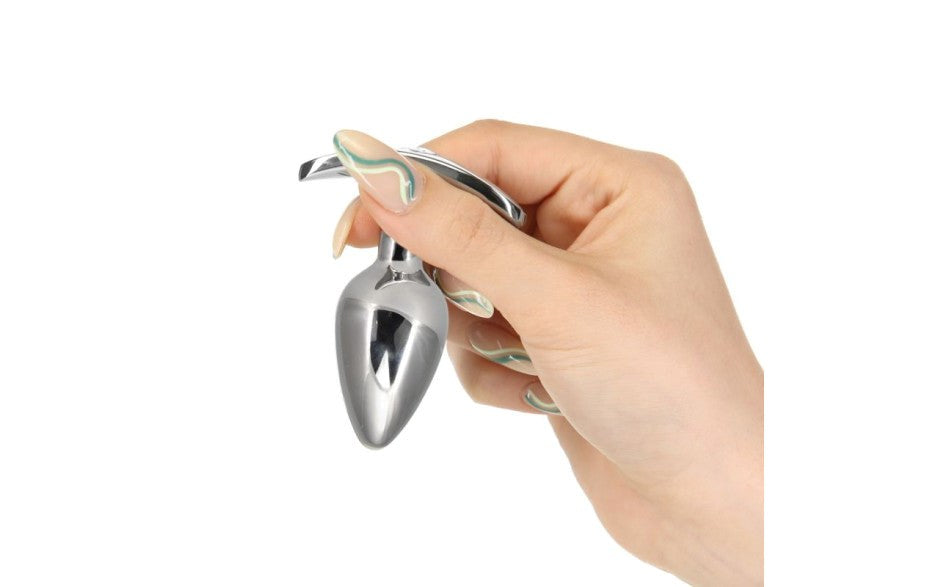 Pillow Talk Sneaky Luxurious Stainless Steel Anal Plug With Swarovski Crystal - - Butt Plugs