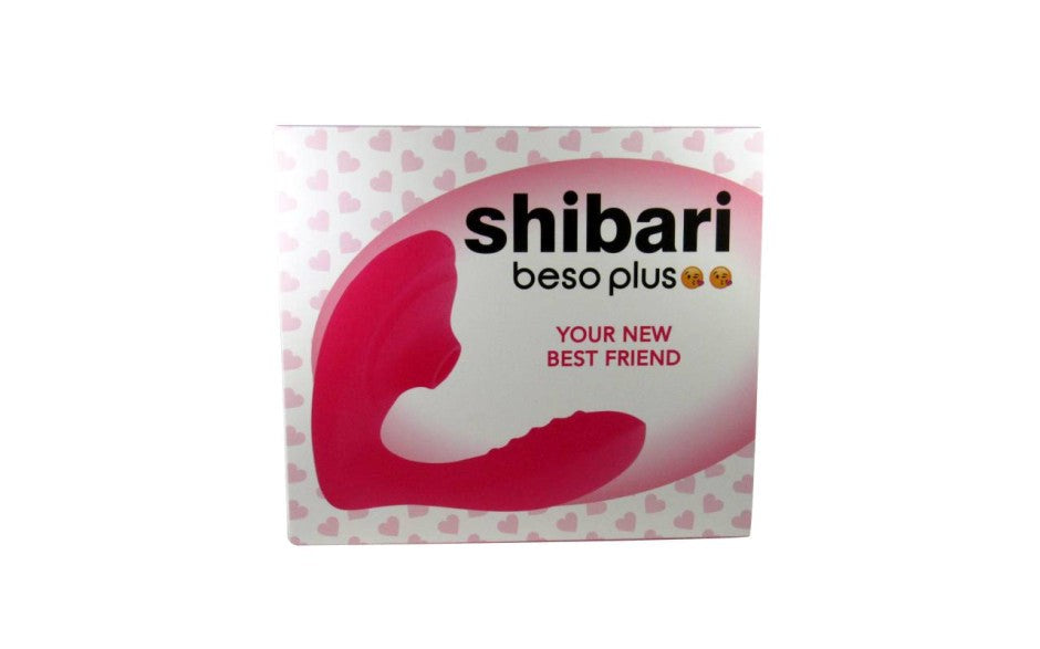 Shibari Beso Plus Air Pulse G Spot & Clitoral Vibrator Pink - - Clit Ticklers and Pulsators