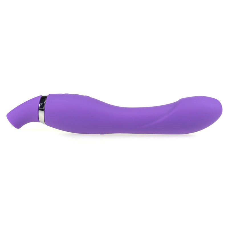 BDStyle Double Head Suction Vibrating Dildo Purple - - Vibrating Dildos