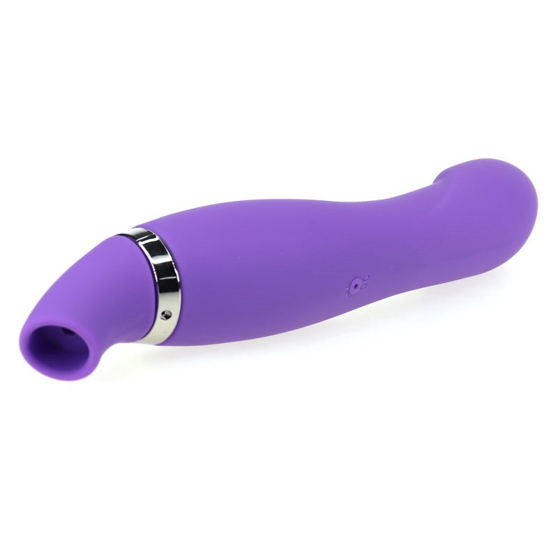 BDStyle Double Head Suction Vibrating Dildo Purple - - Vibrating Dildos