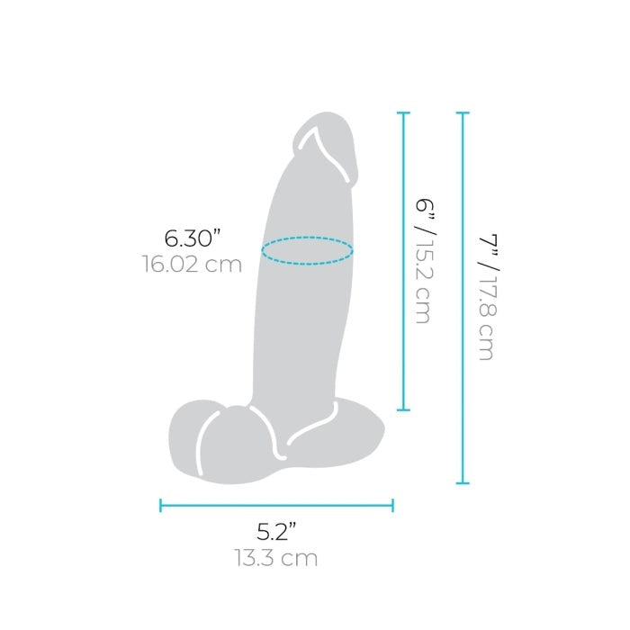 B-Vibe Slipskin 7 Inch Realistic Silicone Dildo Girthy - - Realistic Dildos