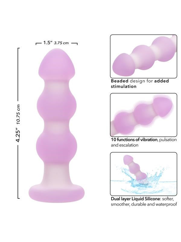 California Exotics Lavender Haze Beaded Vibrating Anal Probe - - Butt Plugs