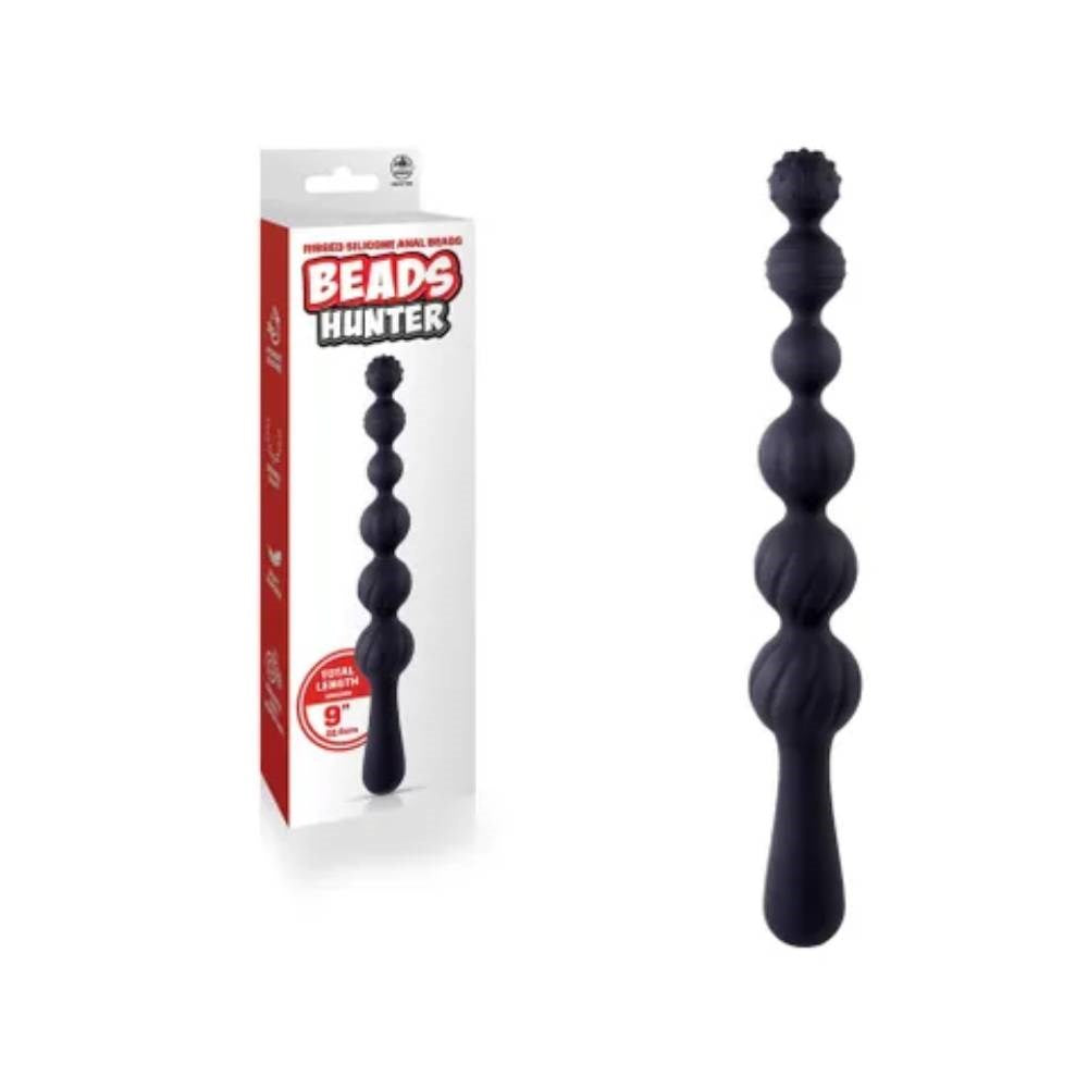 Excellent Power Beads Hunter Nubbed and Ribbed Anal Beads - - Anal Beads and Balls