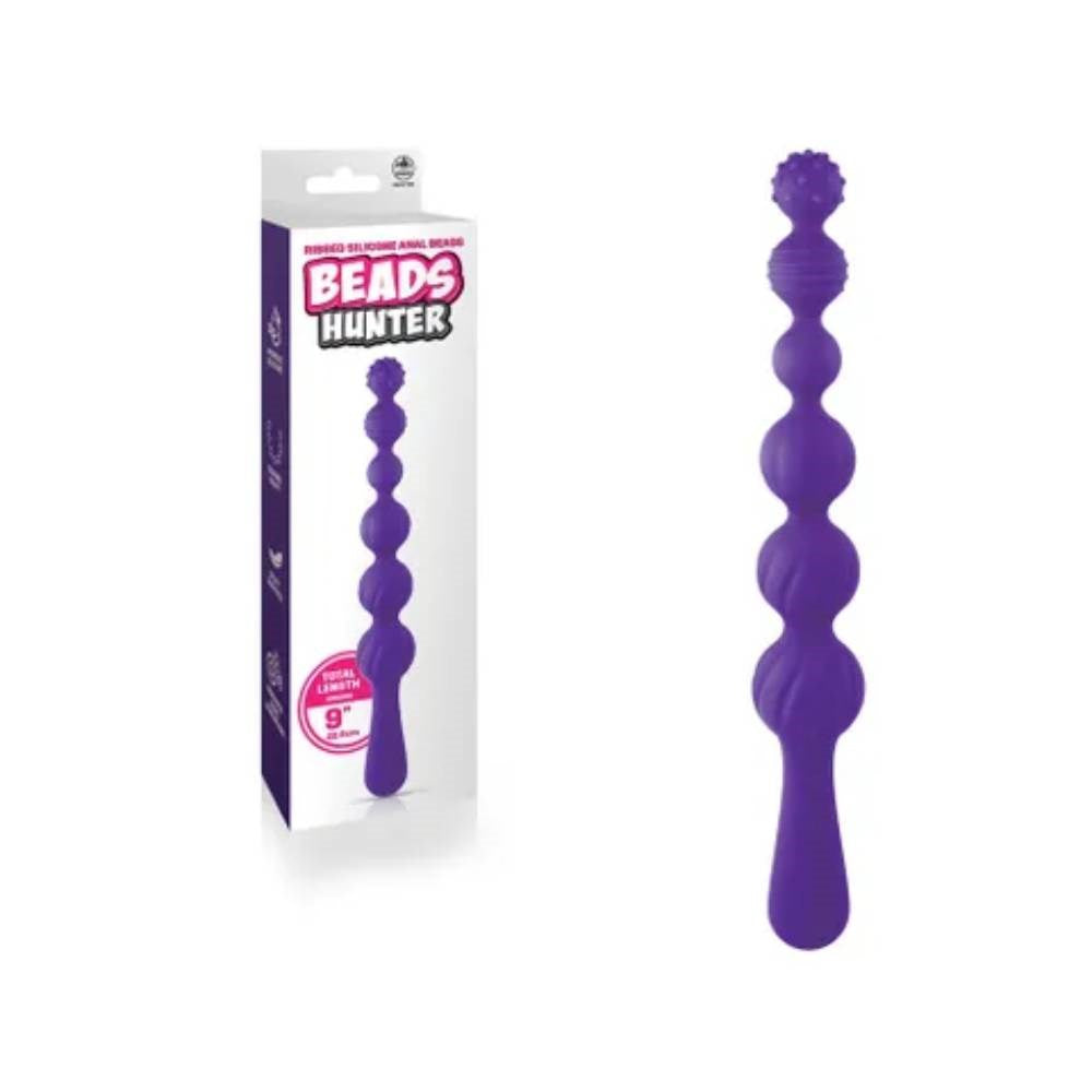 Excellent Power Beads Hunter Nubbed and Ribbed Anal Beads - - Anal Beads and Balls