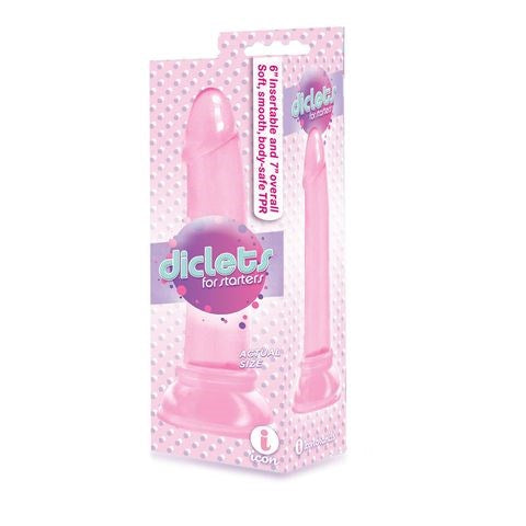Icon Brands The 9s Diclets Realistic Dong 17.8cm Pink - - Realistic Dildos